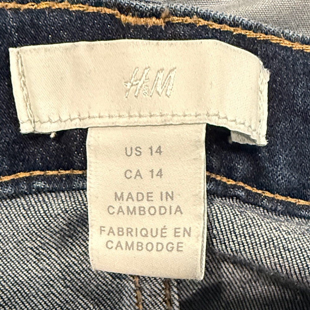 H&M Women's Navy Straight Leg Jeans